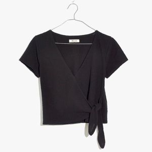 Madewell Texture & Thread Wrap Tie Top